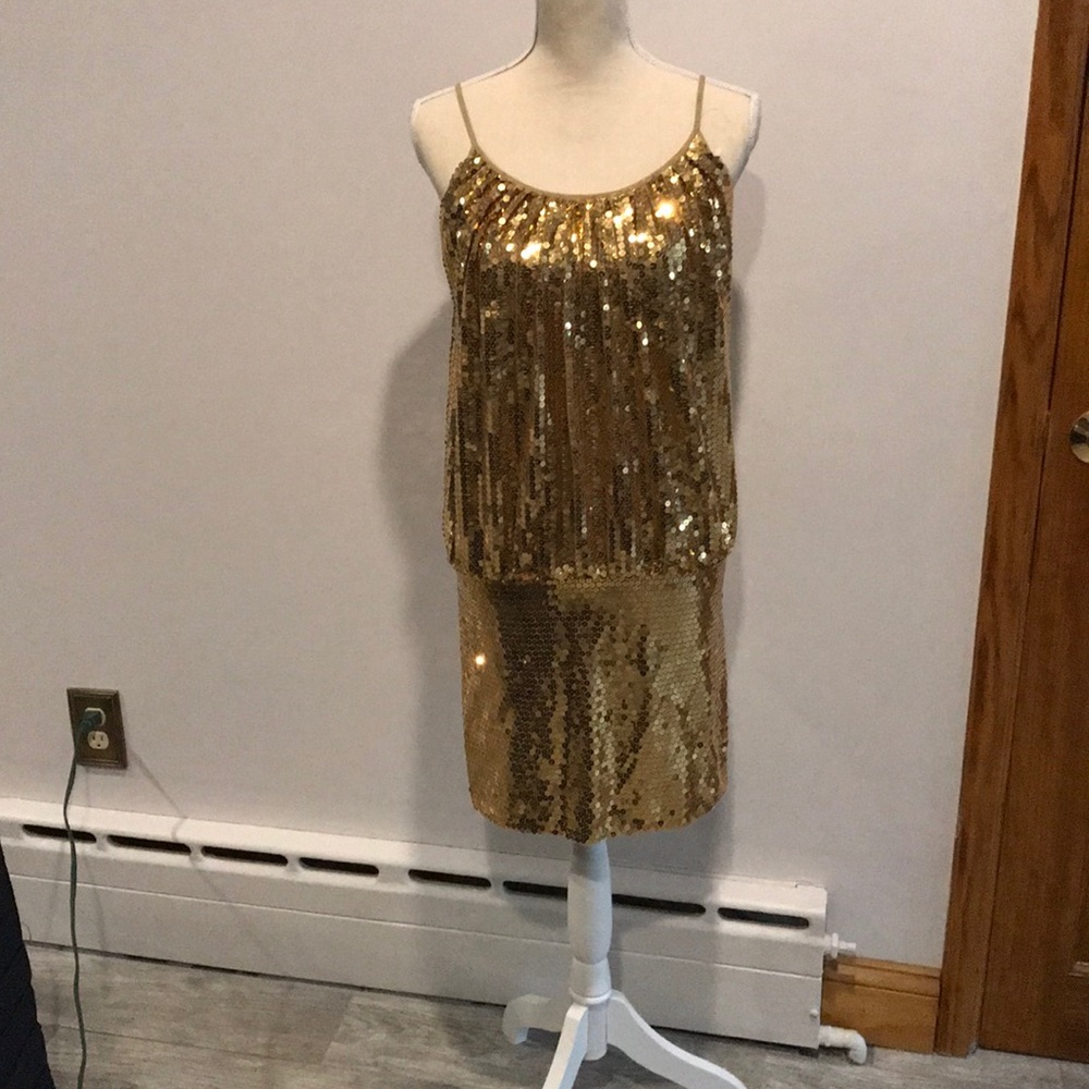 Beyond Division of Jovani Gold Sequin Dress